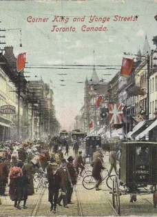 Postcard of King and Yonge Streets, Toronto, around 1910